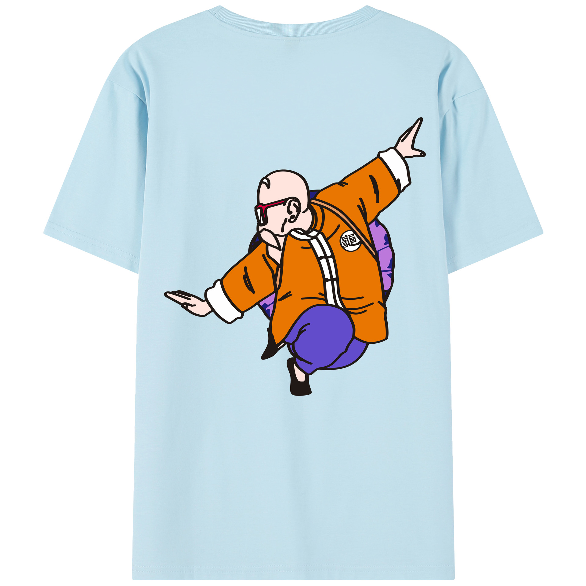 （画像用） ドラゴンボール 亀仙人（かめせんにん） DRAGON BALL Master Roshi Kame Sennin 綿100％半袖Tシャツ（背面プリント）
